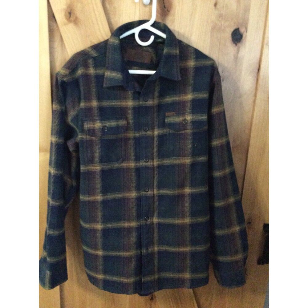 Orvis Button Down Heavy Plaid Work shirt Large L Men's